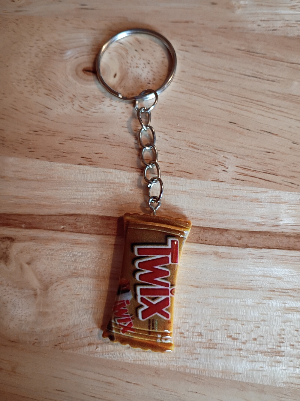 Twix Mini Candy Bar Logo Keychain
